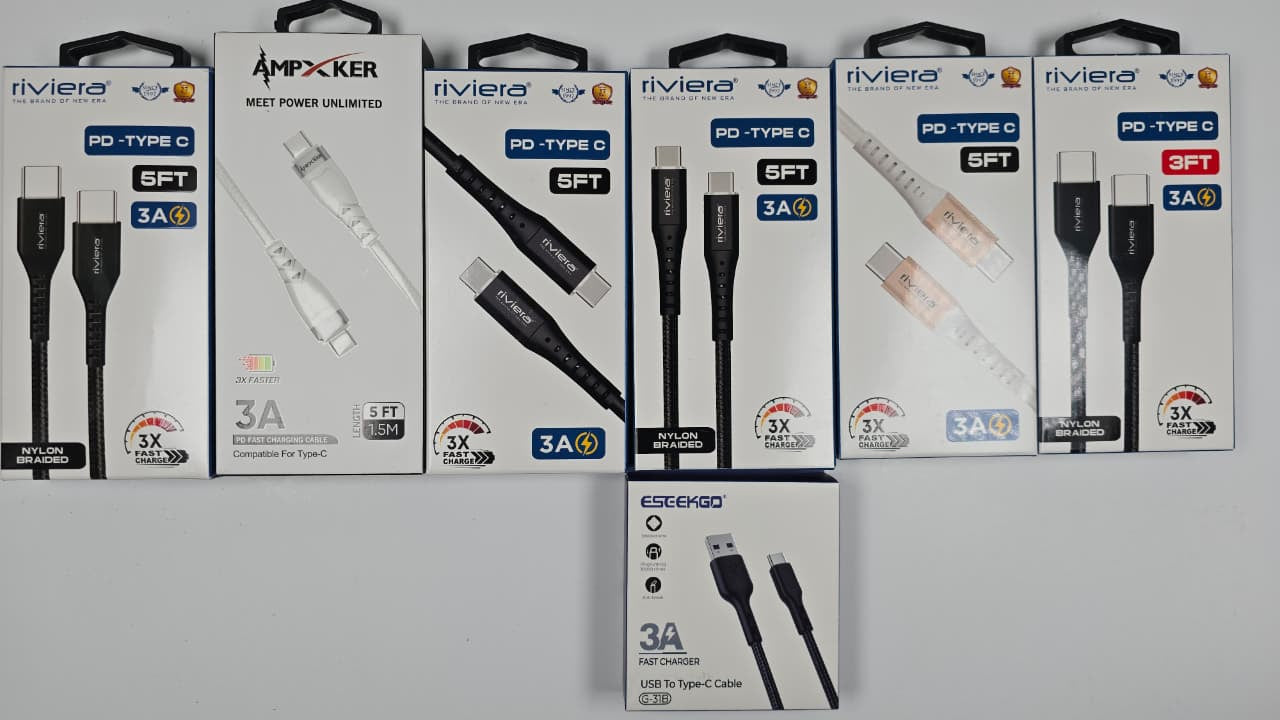 Wholesale Lot 7 USB Cable PD 3FT 5FT Riviera