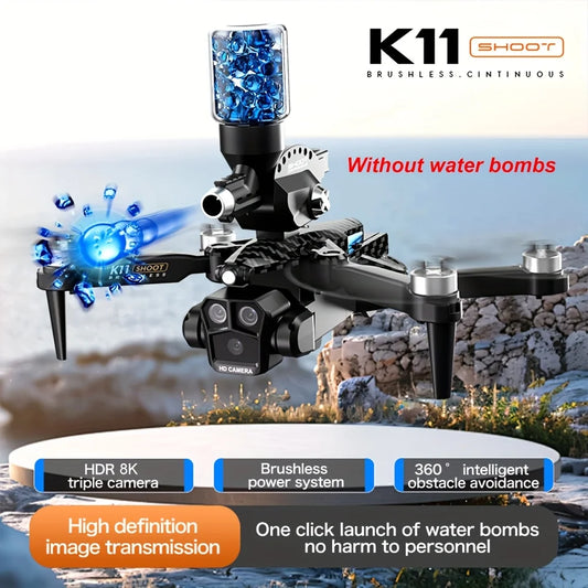 8K K11 MAX Water Bomb 8K With 3 Camera Powerful Brushless Motor 8K Drone Professional Aerial Photography Aircraft With Three Camera