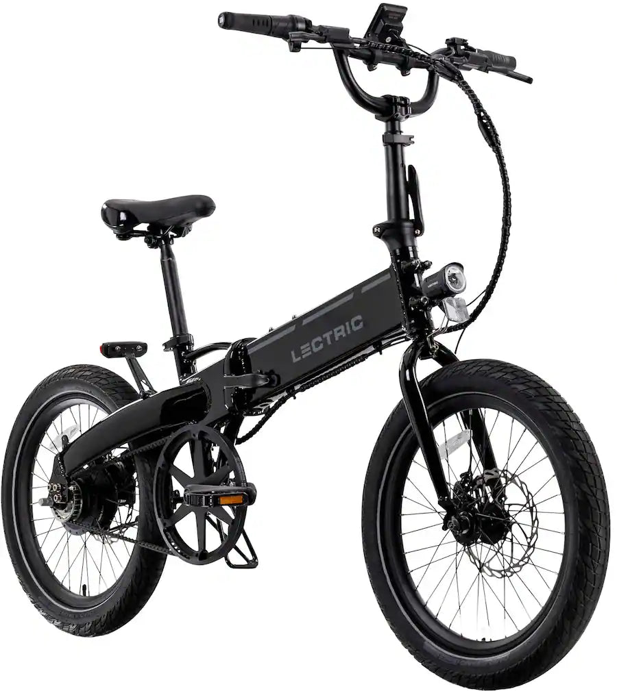 Lectric eBikes - XP Lite2 Foldable Standard Battery Belt Drive eBike: 45 miles Max Operating Range & 20 mph Max Speed - Unisize - JW Black