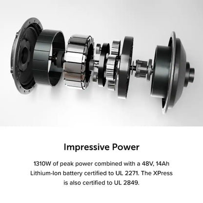 Lectric eBikes - XPress 750 High-Step Long-Range eBike: 60 miles Max Operating Range & 28 mph Max Speed - Unisize - Black