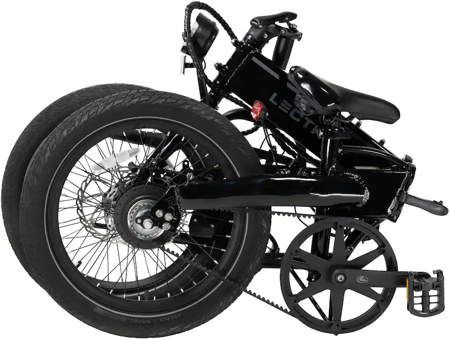 Lectric eBikes - XP Lite2 Foldable Standard Battery Belt Drive eBike: 45 miles Max Operating Range & 20 mph Max Speed - Unisize - JW Black