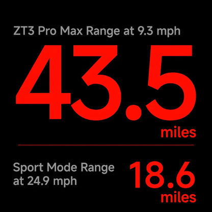 Segway ZT3 Pro Kick Scooter w/43.5 Max Operating Range & 24.9mph Max Speed - Black