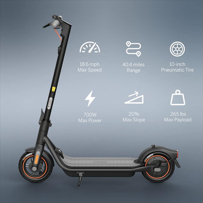 Segway Ninebot F65 Kick Scooter w/40.4 miles Operating Range & 18.6 mph Max Speed - Black