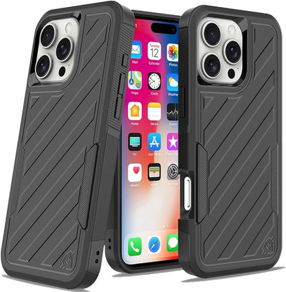 Wholesale Lot 11 units for IPhone 16 Pro 6.3 inch METKASE Noble Lined Shockproof Dual Layer Hybrid in Slide-Out Package