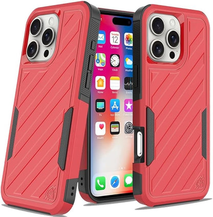 Wholesale Lot 11 units for IPhone 16 Pro 6.3 inch METKASE Noble Lined Shockproof Dual Layer Hybrid in Slide-Out Package
