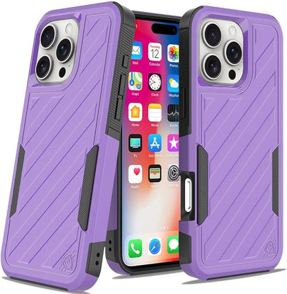 Wholesale Lot 11 units for IPhone 16 Pro 6.3 inch METKASE Noble Lined Shockproof Dual Layer Hybrid in Slide-Out Package