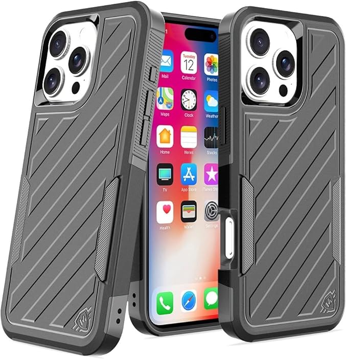 Wholesale Lot 11 units for IPhone 16 Pro 6.3 inch METKASE Noble Lined Shockproof Dual Layer Hybrid in Slide-Out Package