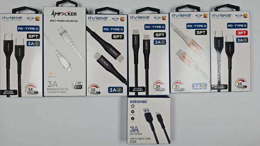 Wholesale Lot 7 USB Cable PD 3FT 5FT Riviera