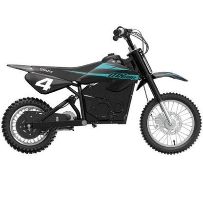 Razor MX650 Dirt Rocket eBike w/ 10 miles Max Operating Range and 17 mph Max Speed - Black/Teal